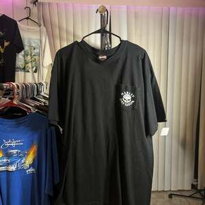 Harley-Davidson Men's Skull Graphic Pocket T-Shirt Black